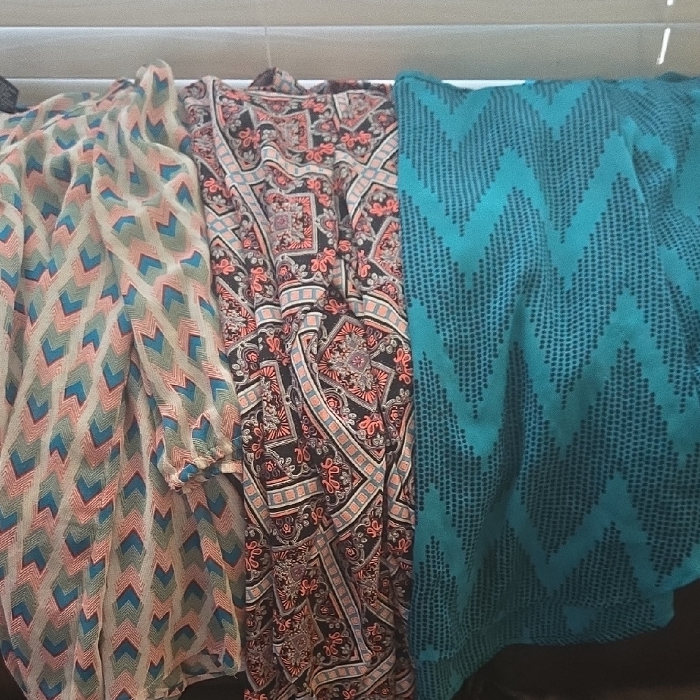 Bundle- 3 Colorful Patterned Tops Sz S